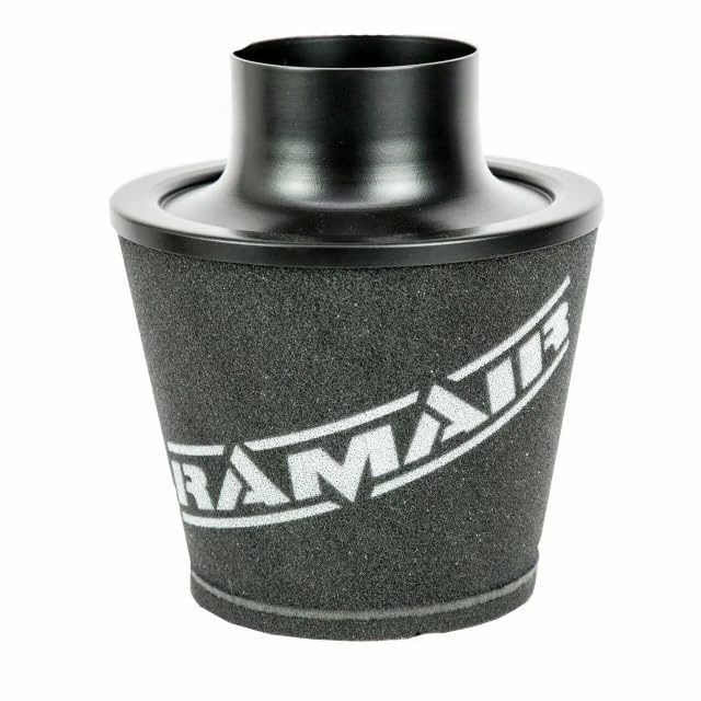 Ramair Large 100mm OD Black Aluminium Neck Performance Air Filter With Coupler