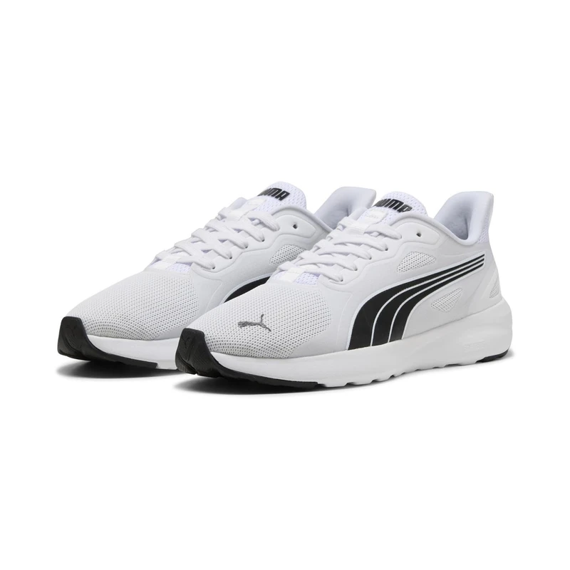 PUMA Unisex SOFTRIDE Cosmic Street SLIPTECH Sneaker, White Black, 10 UK