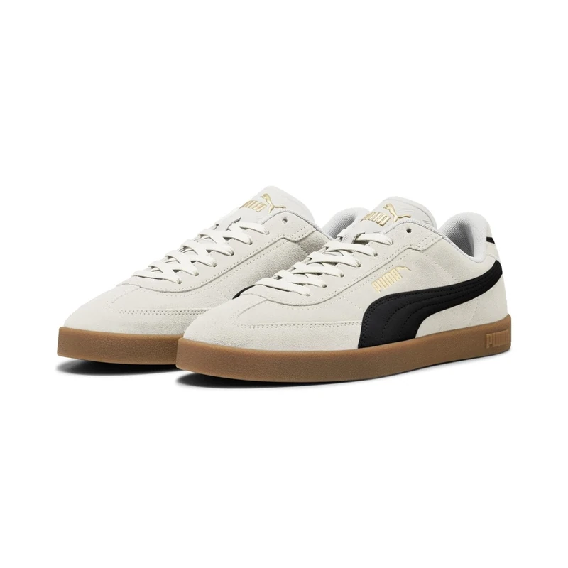 PUMA Unisex Club II Era Trainers, Vapor Gray-PUMA Black-Gum, 4.5 UK