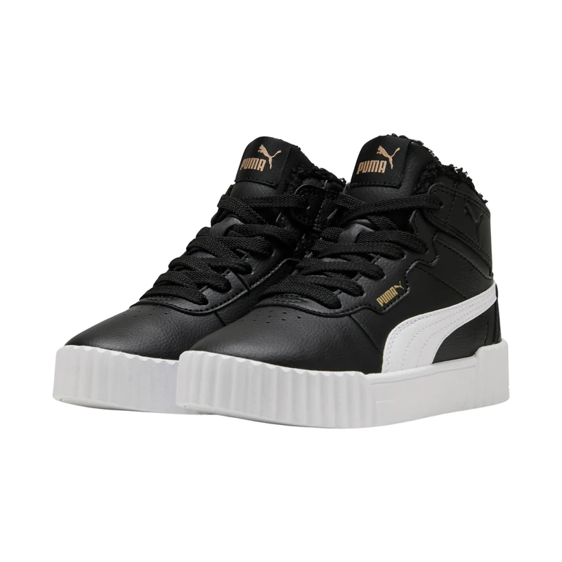 PUMA Carina 3.0 MID WTR PS Sneaker, Black White, 13 UK Child