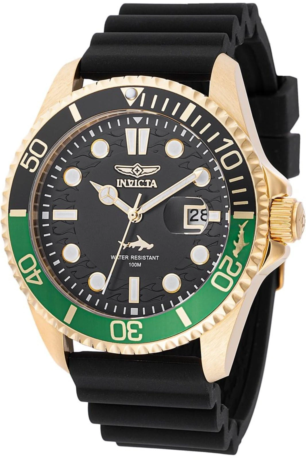 Invicta Pro Diver 47168 Men's Watch - Waterproof - Analogue - Quartz Movement - Stainless Steel with Black dial - 43mm