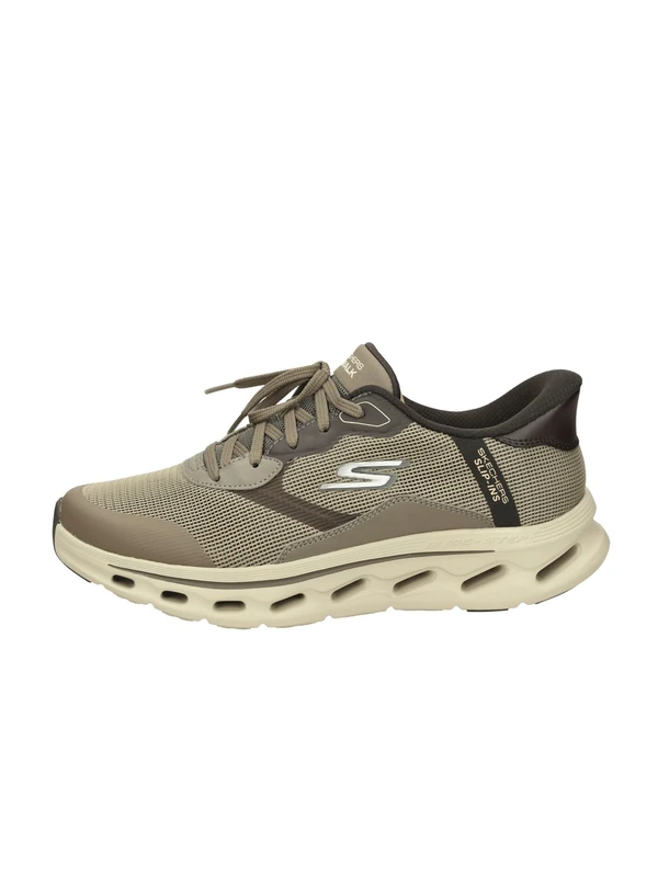 Skechers Hands Free Slip-ins Go Walk Glide-Step 2.0 Zac Men's Sneaker, Dark Taupe, 7.5 UK