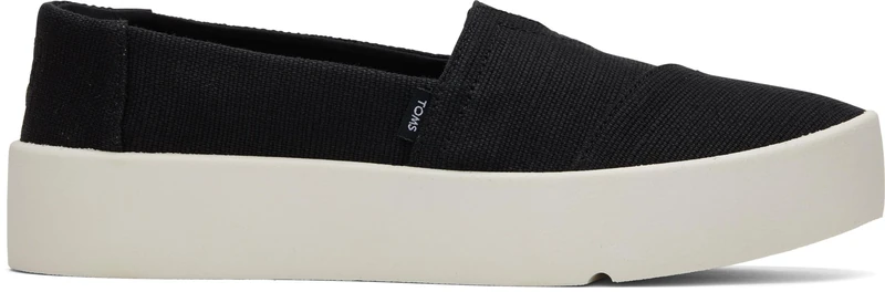 TOMS Women's Verona Slip On Sneaker, Black Heritage Canvas, 9 UK