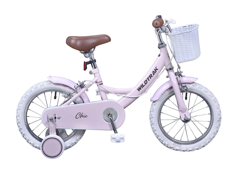 Wildtrak - Chic 14 Inch Heritage Bike for Children 3-5 Years Old with Training Wheels - Pink