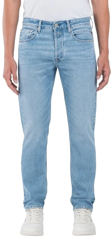 Replay Men's Grover Jeans, 010 Light Blue, 34 W/30 L