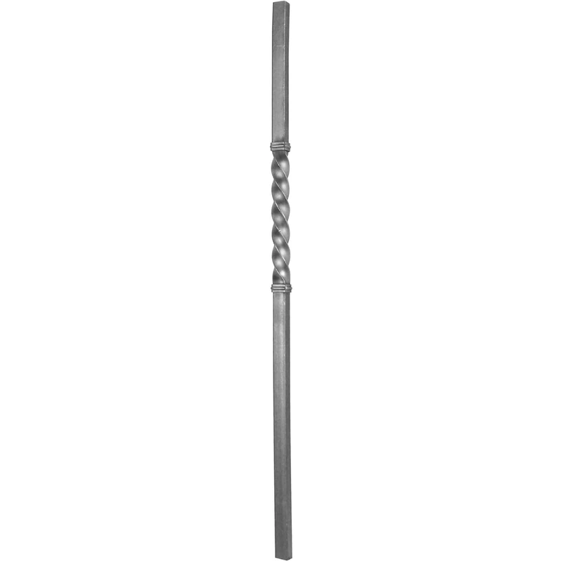 IAM DESIGN Decorative Rod 1200 mm 30 x 30 mm for Welding, Iron Bar Suitable for Handrail, Stair Railing, Wrought Iron Centrally Turned - Image 1
