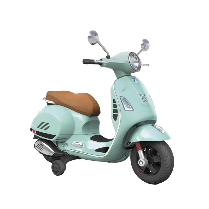 TURBO CHALLENGE - Vespa - Electric Ride-On - 119230 - Scooter - Sea Green - Ready to Ride - 30 kg Max - Plastic - Rechargeable Batteries - From 3 Years to 6 Years