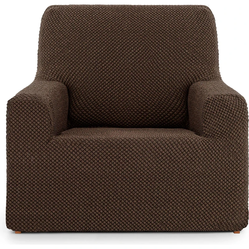 ECOMMERC3 Universal and Versatile 1 Seater Sofa Cover – Brown Protective Sofa Cover Easy to Install for Back, Seat and Arms