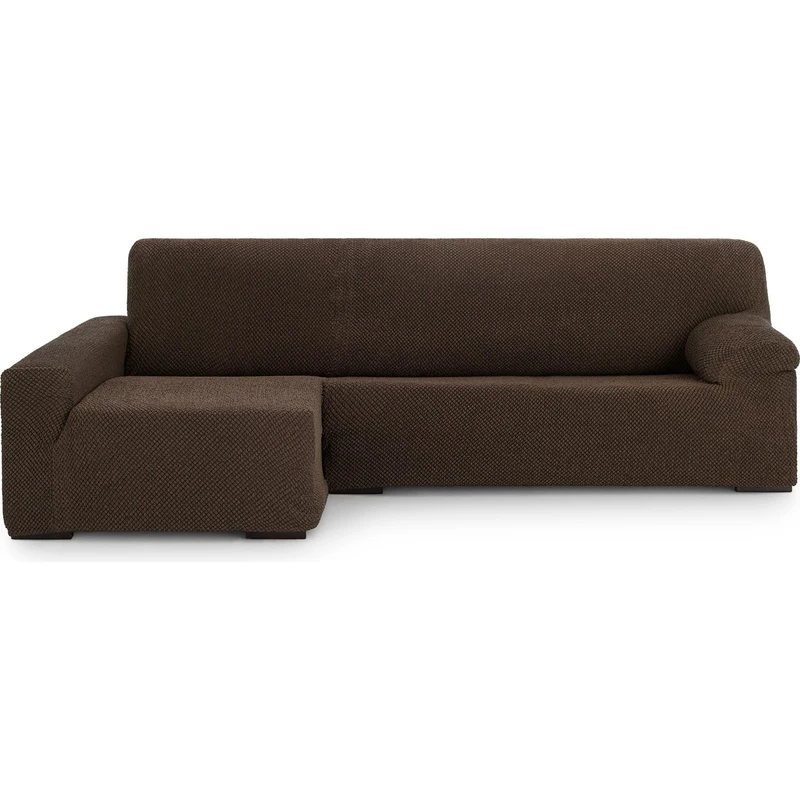ECOMMERC3 Chaiselong | Universal and Versatile Long Left Arm Sofa Cover - Chaiselong Brown Protector Easy to Install for Back, Seat and Arms