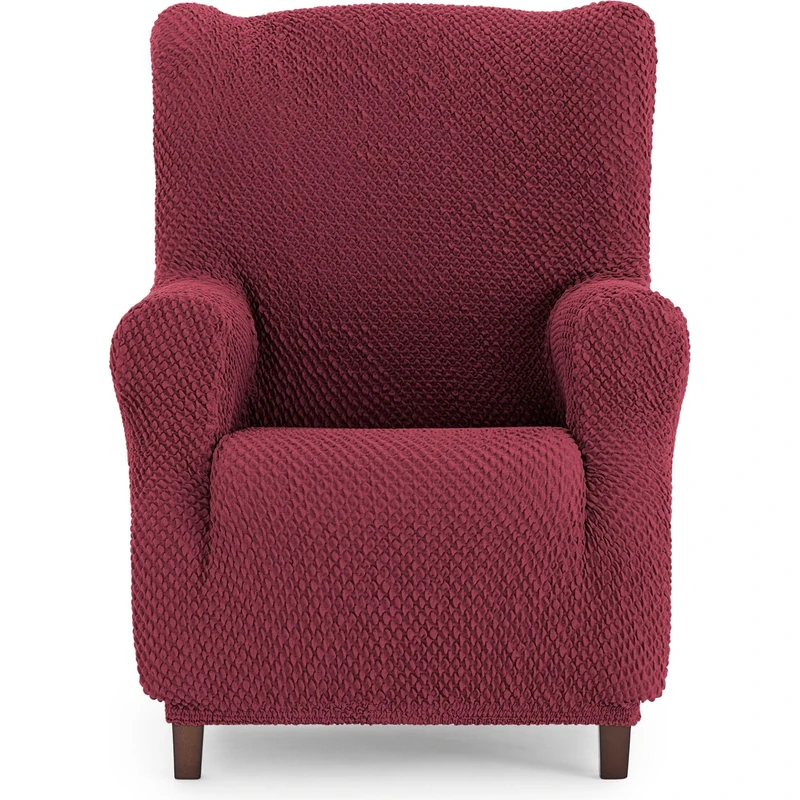 ECOMMERC3 Universal and Versatile 1 Seater Armchair Cover - Bordeaux Protector Easy to Install for Back, Seat and Arms