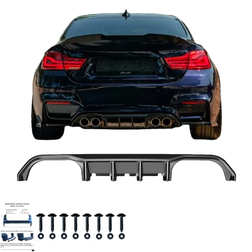 Oneway Rear Diffuser compatible with BMW M4 F82 2014-2021 - Gloss black