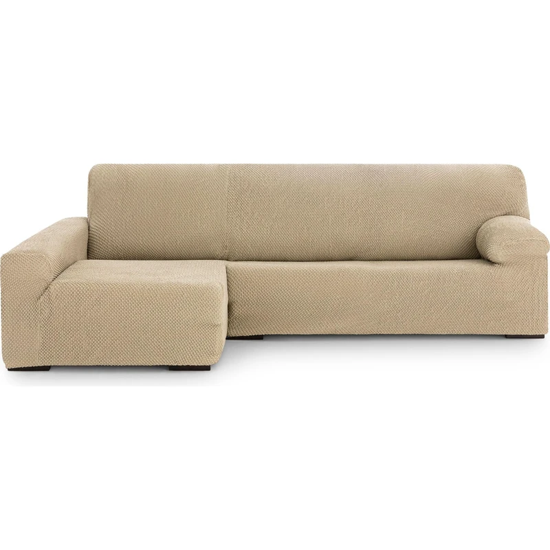 ECOMMERC3 Chaiselong | Universal and Versatile Long Left Arm Sofa Cover - Chaiselong Beige Protector Easy to Install for Back, Seat and Arms