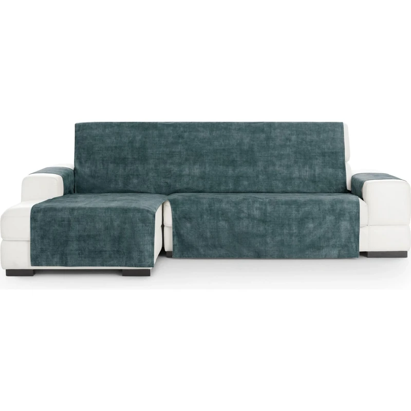 ECOMMERC3 Universal and Versatile Extra Left Chaiselong Sofa Cover – Blue Chaiselong Sofa Cover Protector Easy to Install for Back, Seat and Arms