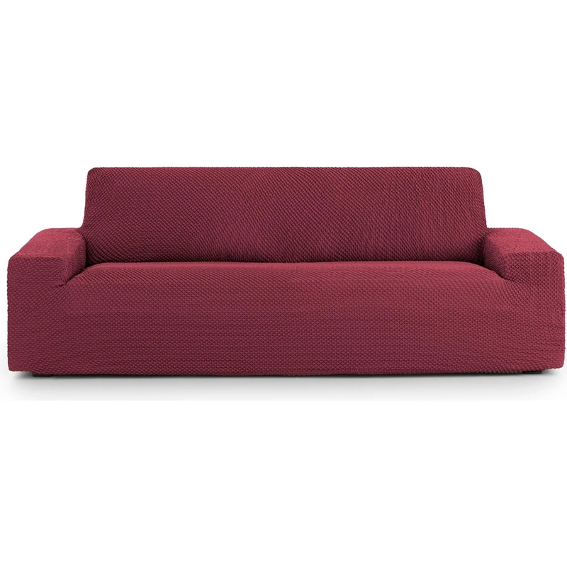 ECOMMERC3 Universal and Versatile 2 Seater Sofa Cover – Bordeaux Sofa Cover Protector Easy to Install for Back, Seat and Arms