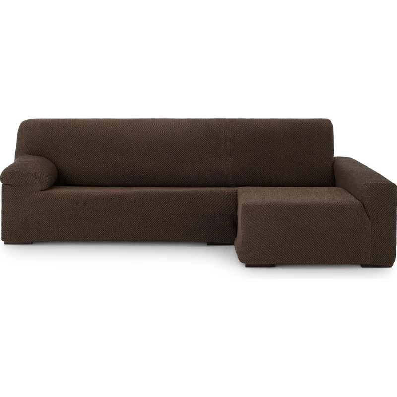 ECOMMERC3 Chaiselong | Universal and Versatile Long Right Arm Sofa Cover - Chaiselong Brown Protector Easy to Install for Back, Seat and Arms