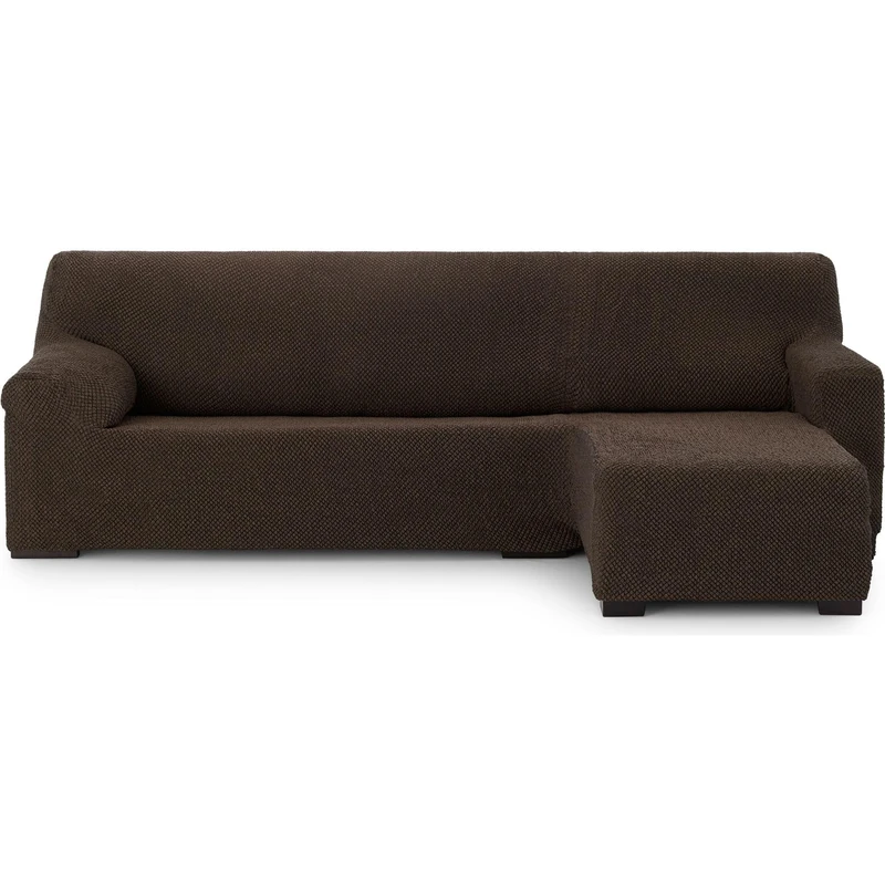 ECOMMERC3 Chaiselong | Universal and Versatile Chaiselong Sofa Cover Short Right Arm - Easy to Install Chaiselong Brown Protector for Back, Seat and Arms - Image 1