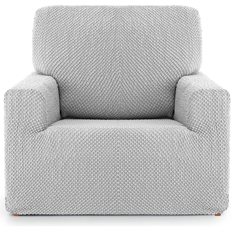 ECOMMERC3 Universal and Versatile 1 Seater Sofa Cover – Grey Sofa Cover Protector Easy to Install for Back, Seat and Arms