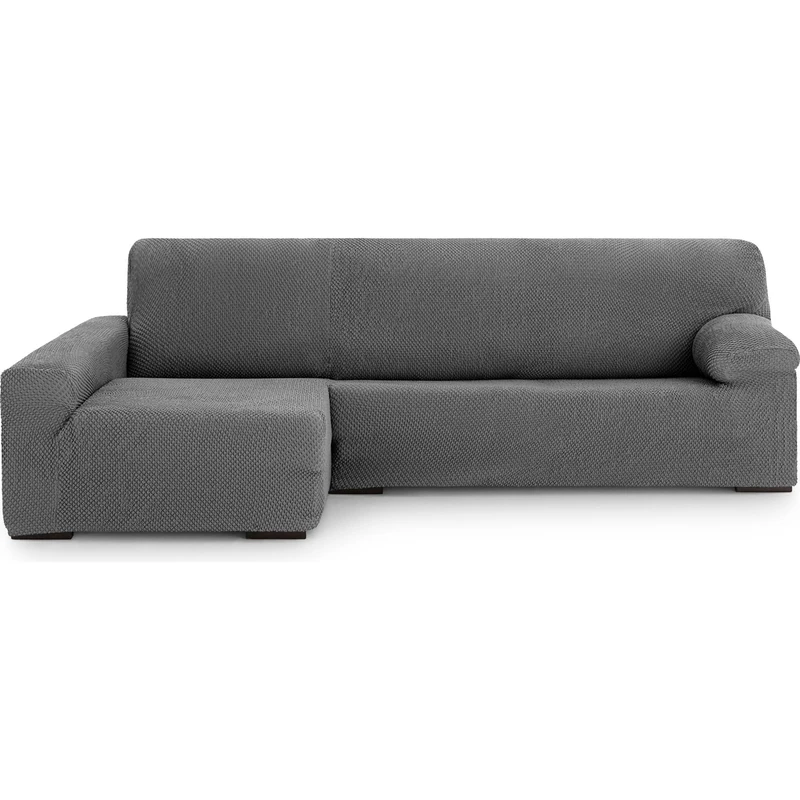ECOMMERC3 Chaiselong | Universal and Versatile Long Left Arm Sofa Cover - Chaiselong Dark Grey Protector Easy to Install for Back, Seat and Arms