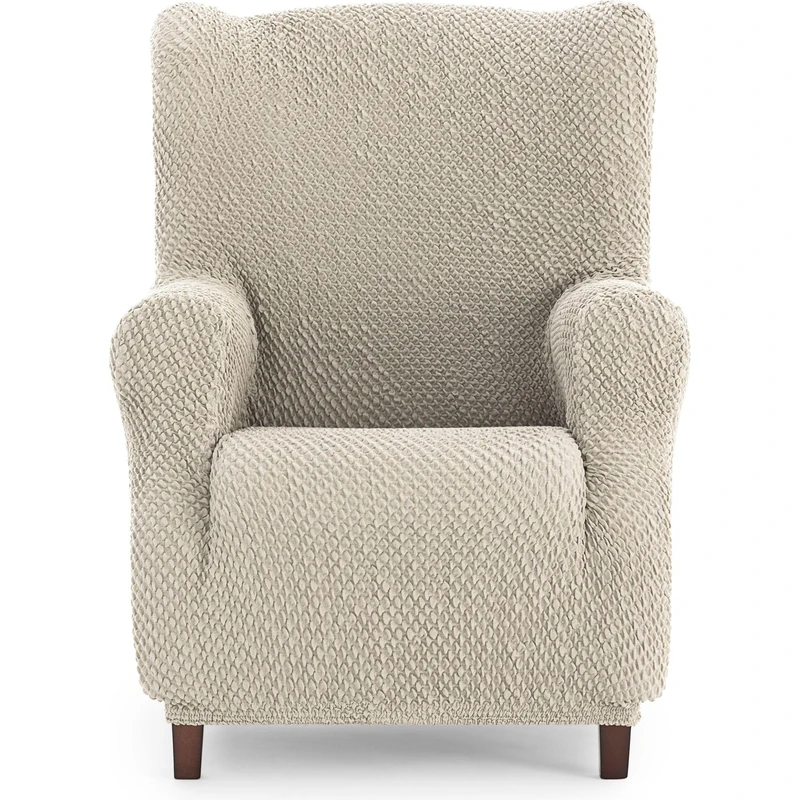 ECOMMERC3 Universal and Versatile 1 Seater Armchair Cover – Ecru Protector Easy to Install for Back, Seat and Arms