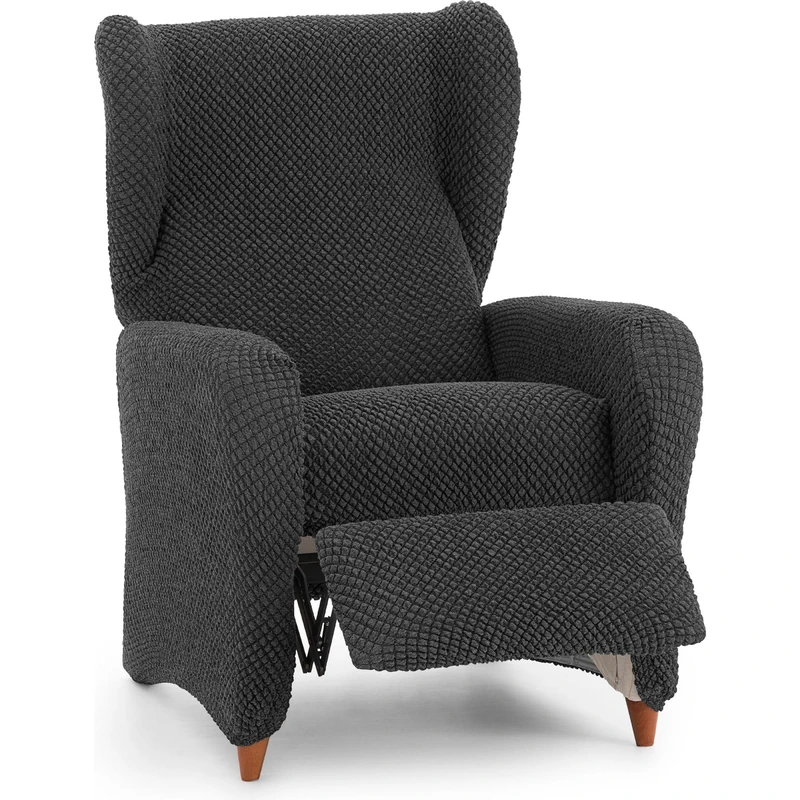ECOMMERC3 Universal and Versatile 1 Seater Relax Armchair Cover - Anthracite Protector Easy to Install for Back, Seat and Arms