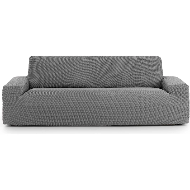 ECOMMERC3 Universal and Versatile 4 Seater Sofa Cover – Dark Grey Sofa Cover Protector Easy to Install for Back, Seat and Arms - Image 1