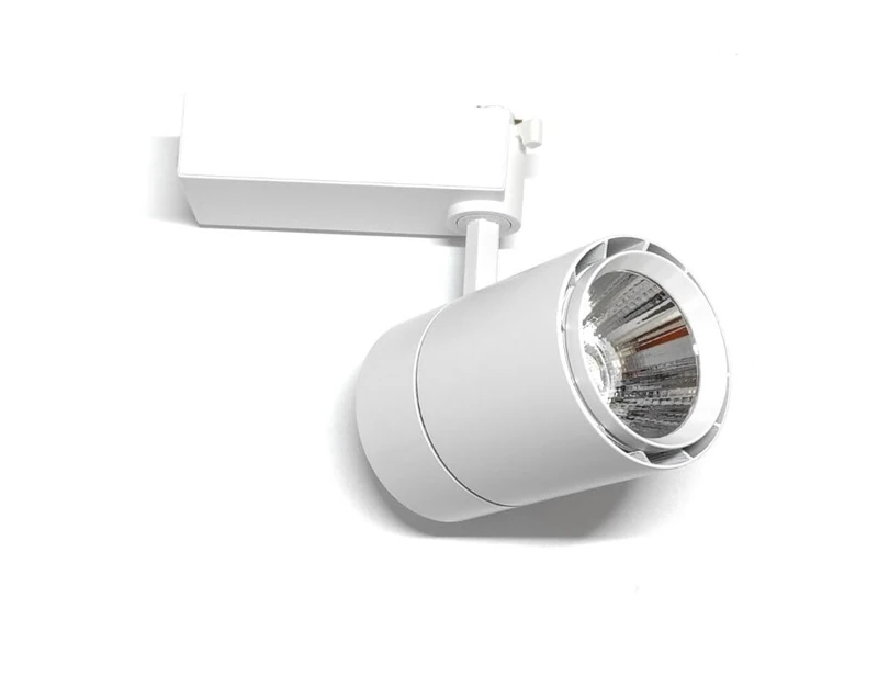 Single Phase 3-Way LED Track Spotlight (Single On), 30W, 6000K, 30º, 230V, White, Ideal for Lighting up Spaces with Style and Energy Efficiency.