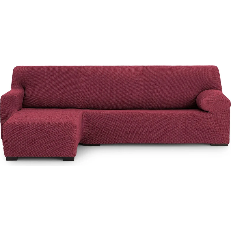 ECOMMERC3 Chaiselong | Universal and Versatile Short Left Arm Sofa Cover – Chaiselong Bordeaux Protector Easy to Install for Back, Seat and Arms