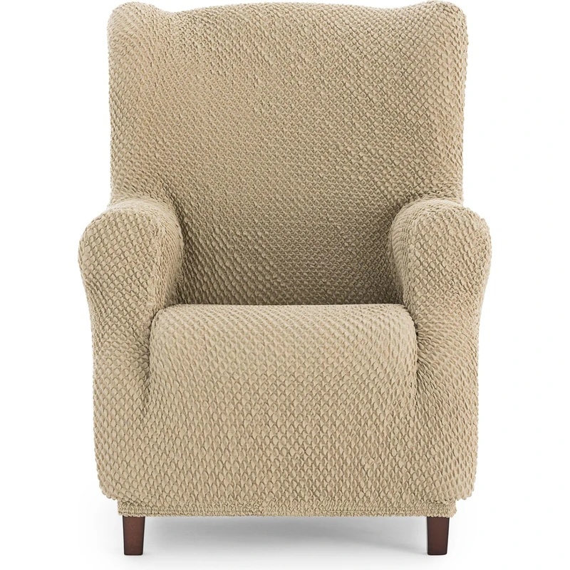 ECOMMERC3 Universal and Versatile 1 Seater Armchair Cover – Beige Protective Easy to Install Armchair Cover for Back, Seat and Arms