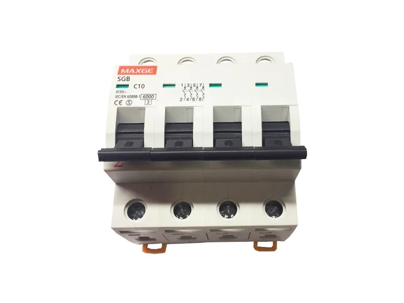 4 Pole 16 Amp Automatic Circuit Breaker Ideal for Protecting Electrical Circuits and ensuring Safe Shutdown Against overloads or Short Circuits. - Image 1