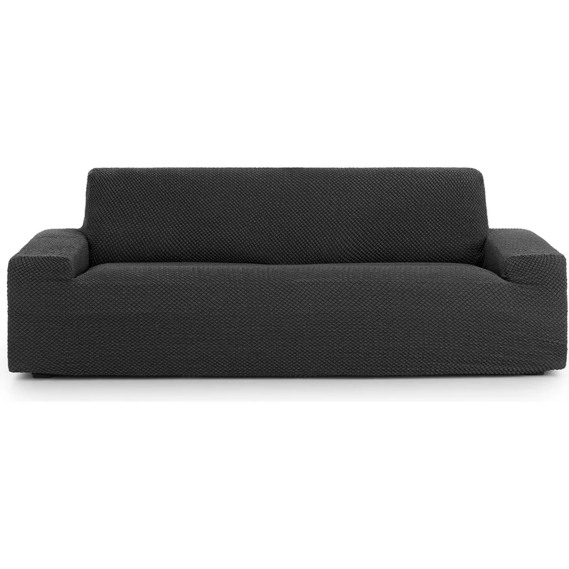 ECOMMERC3 Universal and Versatile 3 Seater Sofa Cover – Anthracite Sofa Cover Protector Easy to Install for Back, Seat and Arms
