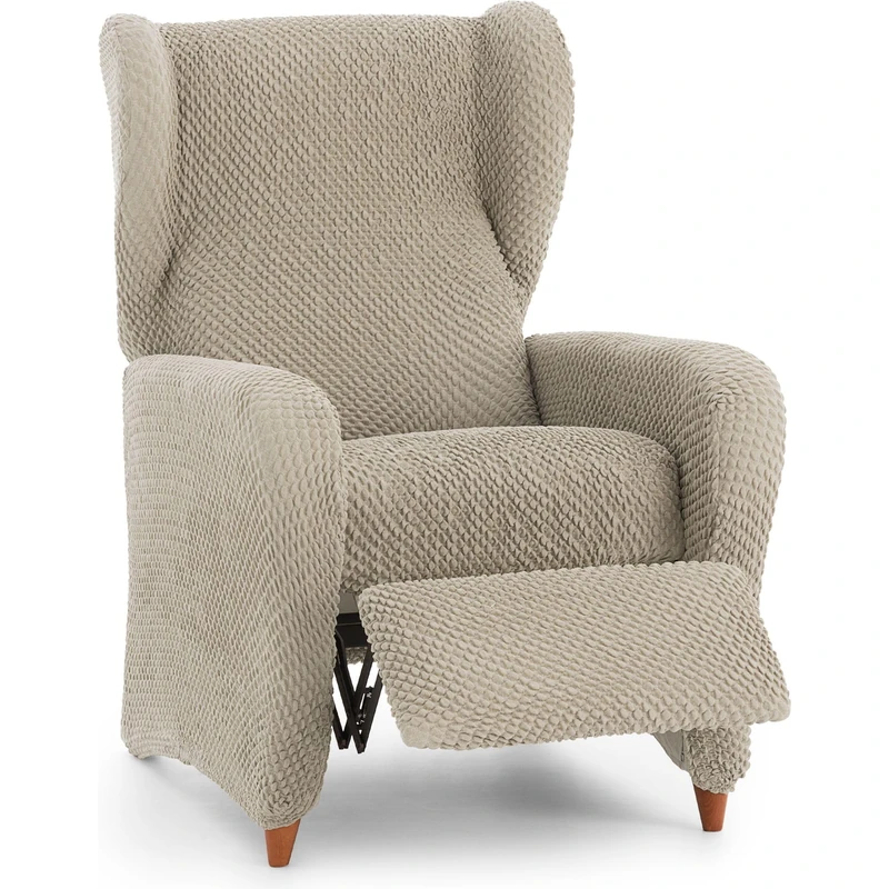 ECOMMERC3 Universal and Versatile 1 Seater Relax Armchair Cover – Linen Colour Easy to Install Protector for Back, Seat and Arms - Image 1
