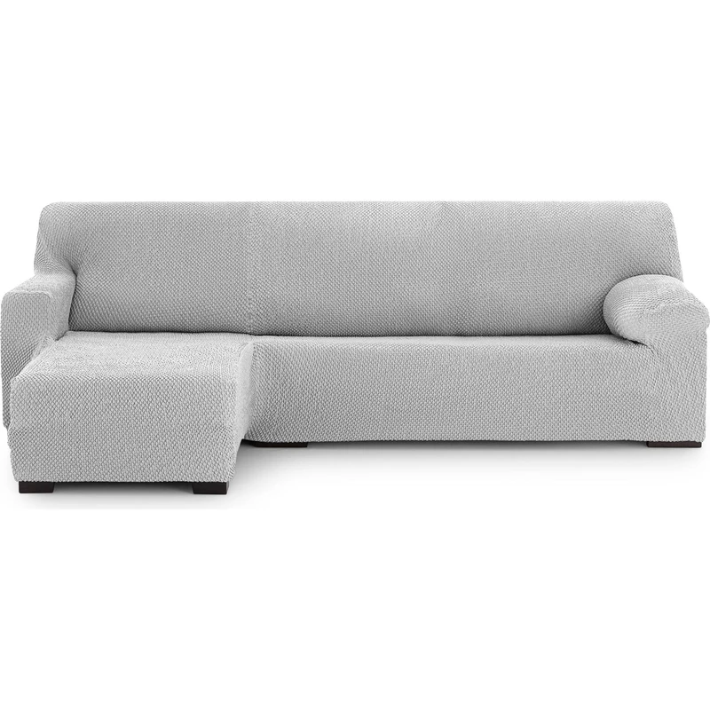 ECOMMERC3 Chaiselong | Universal and Versatile Short Left Arm Sofa Cover - Chaiselong Grey Protector Easy to Install for Back, Seat and Arms