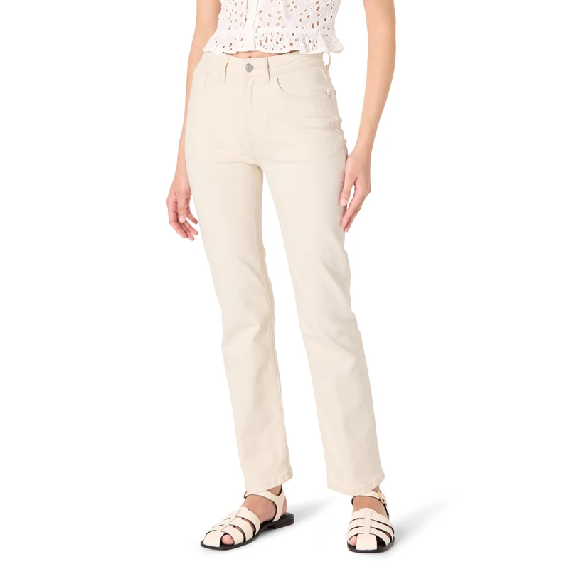 The Drop Women's Janine Slim Straight Leg, Ecru, 30 - Image 1