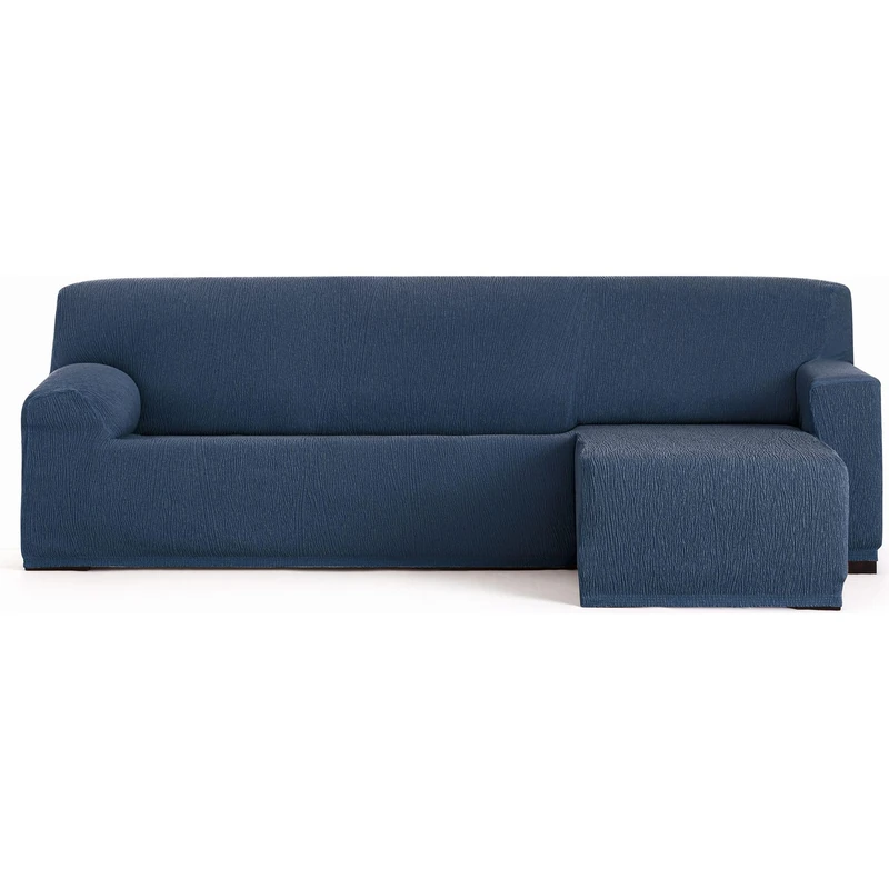 ECOMMERC3 Chaiselong | Universal and Versatile Chaiselong Short Arm Sofa Cover - Blue Protector Easy to Install for Back, Seat and Arms