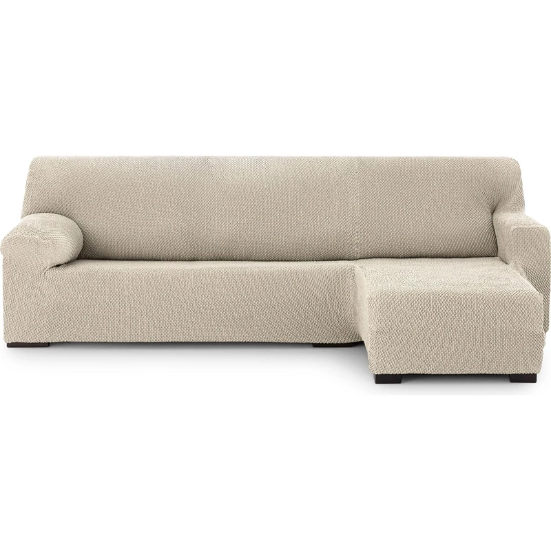 ECOMMERC3 Chaiselong | Universal and Versatile Short Right Arm Sofa Cover - Chaiselong Ecru Protector Easy to Install for Back, Seat and Arms - Image 1