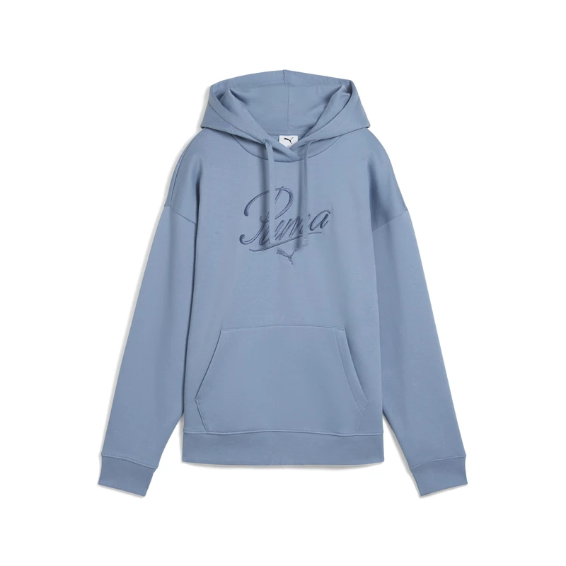 PUMA ESS SCRIPT Comfort Hoodie FL Cool Blue
