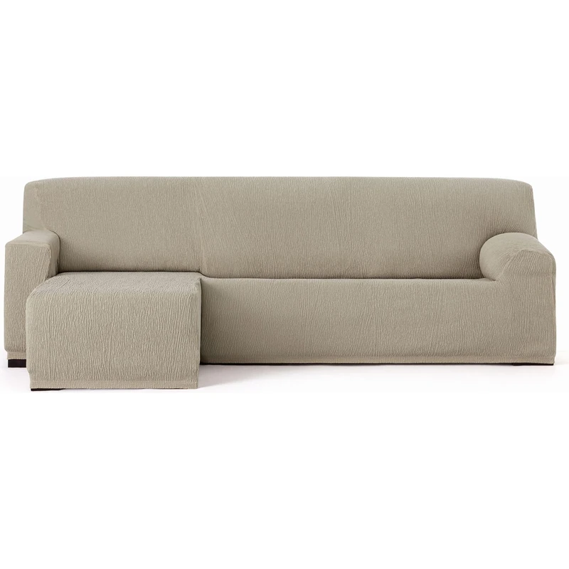 ECOMMERC3 Chaiselong | Universal and Versatile Short Left Arm Sofa Cover – Mink Colour Chaiselong Protector Easy to Install for Back, Seat and Arms