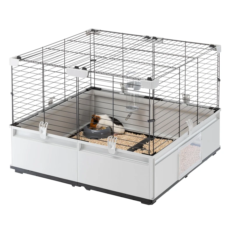 Ferplast, Rabbit cage, Guinea pigs cage, MODULAR 1, Extendable, Included accessories, Easy to Clean, 74 x 72 x h 56 cm