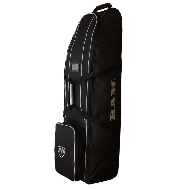 Ram Golf SDX Wheeled Golf Travel Cover/Flight Bag, Black/Silver