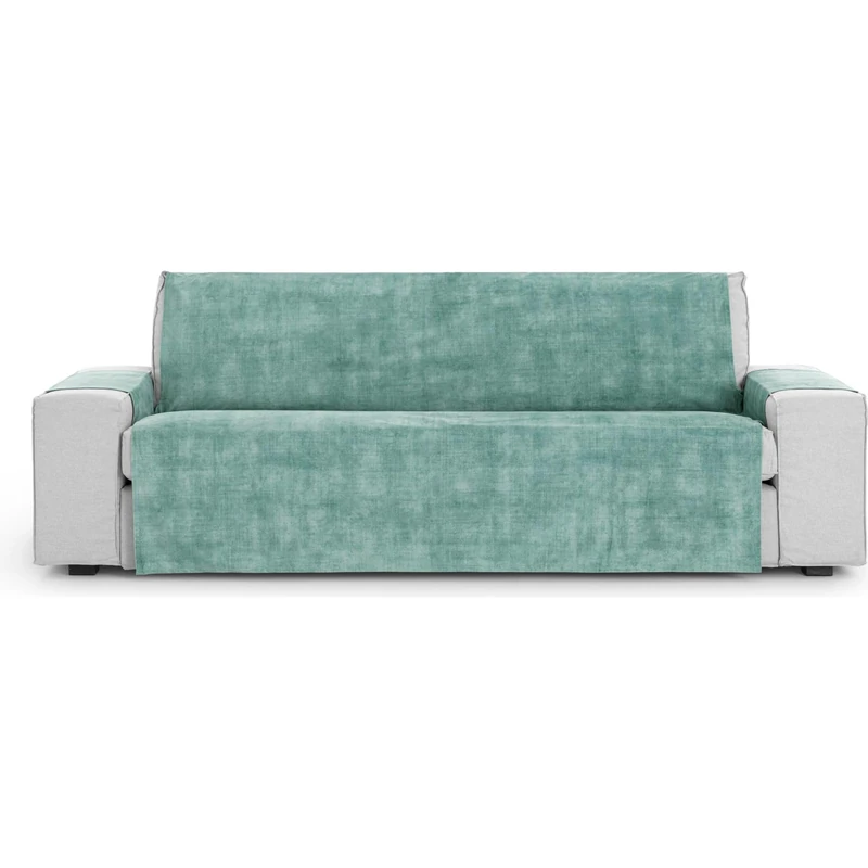 ECOMMERC3 Universal and Versatile 2 Seater Sofa Cover - Aquamarine Colour Protector Easy to Install for Back, Seat and Arms