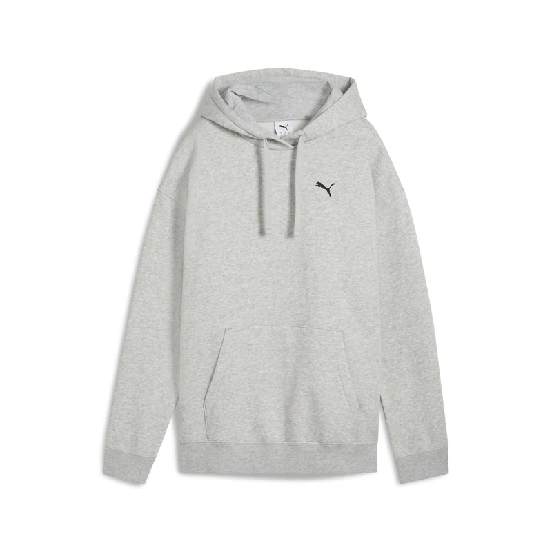 PUMA ESS Relaxed Hoodie FL Light Gray Heather