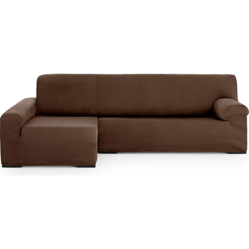 ECOMMERC3 Chaiselong Universal and Versatile Long Arm Sofa Cover - Brown Protector Easy to Install for Back, Seat and Arms - Image 1