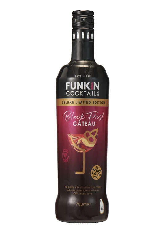 FUNKIN Cocktails Ready to Drink Black Forest Gateau Bottle | Just Chill & Serve | Deluxe Limited Edition | Pre-Mixed & Ready to Drink Cocktails, Great-Tasting Bar-Quality Mix | 12% ABV | 700ml