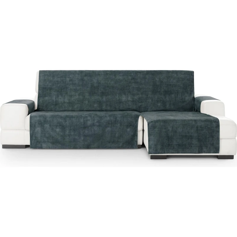 ECOMMERC3 Universal and Versatile Chaiselong Normal Right Sofa Cover – Anthracite Grey Chaiselong Sofa Cover Protector Easy to Install for Back, Seat and Arms