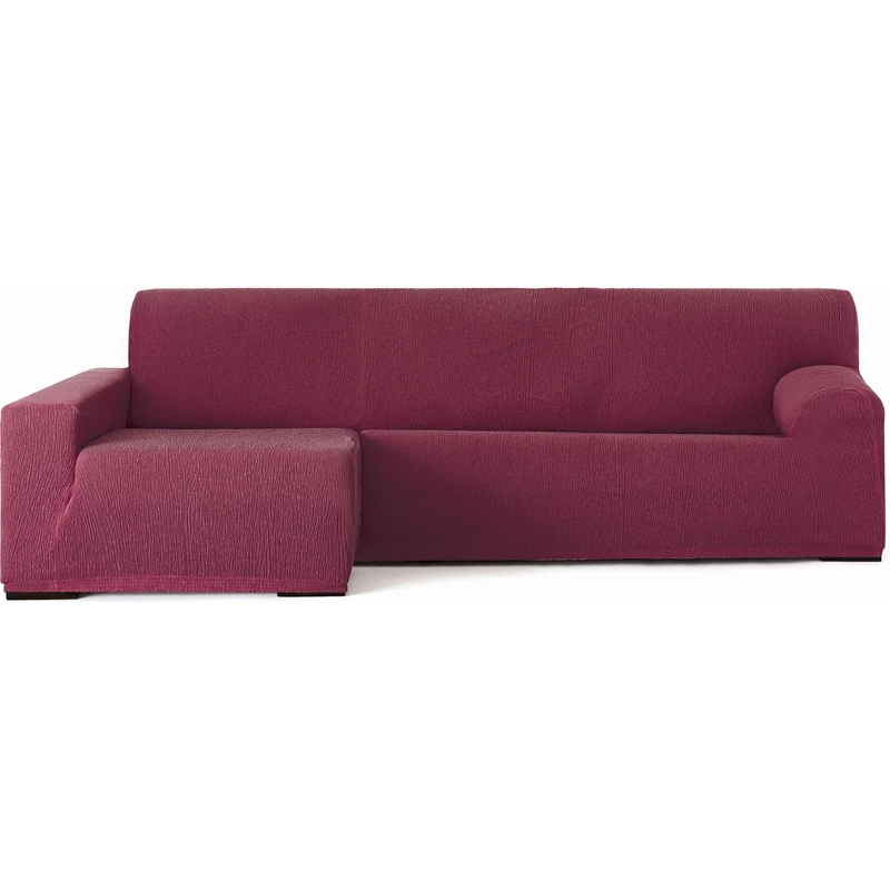 ECOMMERC3 Chaiselong | Universal and Versatile Long Left Arm Sofa Cover - Bordeaux Chaiselong Protector Easy to Install for Back, Seat and Arms - Image 1
