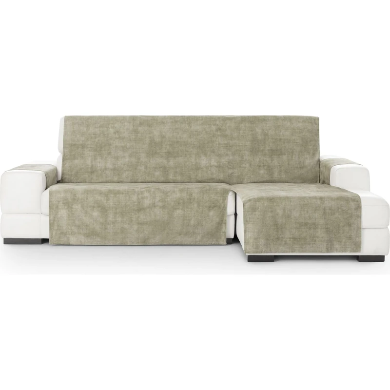ECOMMERC3 Chaiselong Extra Right Universal and Versatile Sofa Cover – Mink Colour Chaiselong Sofa Cover Protector Easy to Install for Back, Seat and Arms - Image 1