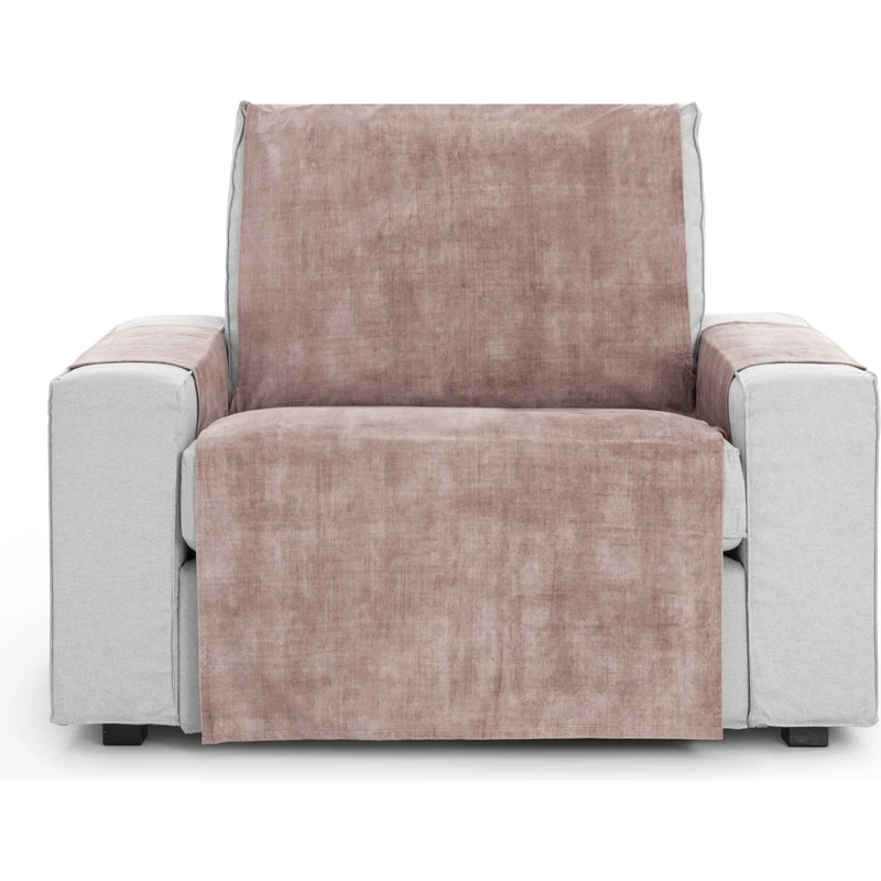 ECOMMERC3 Universal and Versatile 1 Seater Sofa Cover – Pink Sofa Cover Protector Easy to Install for Back, Seat and Arms