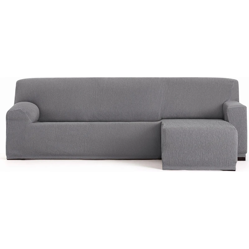 ECOMMERC3 Chaiselong | Universal and Versatile Chaiselong Short Arm Sofa Cover - Grey Protector Easy to Install for Back, Seat and Arms