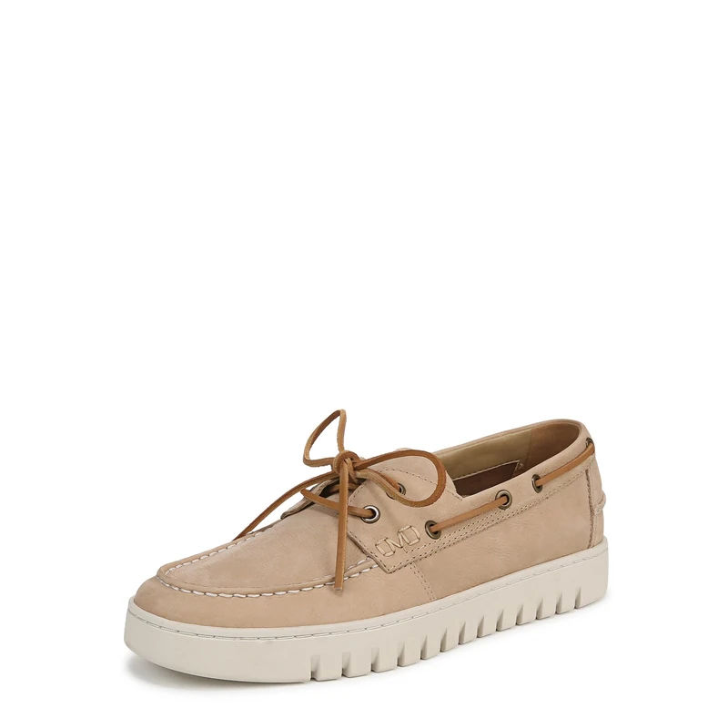 Vionic Men's Uptown Boat Shoe, Sand, 12 UK