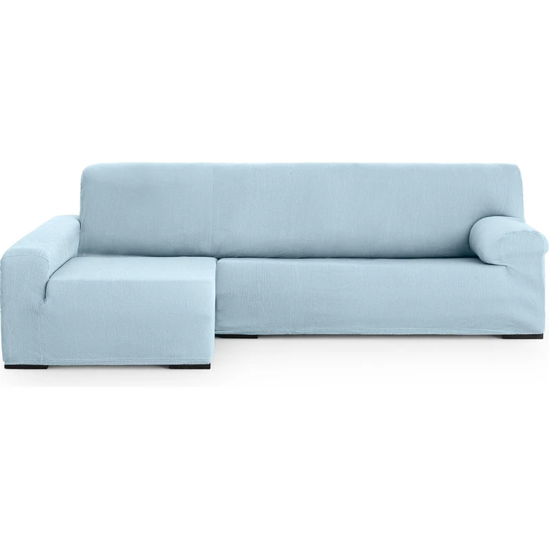 ECOMMERC3 Chaiselong Universal and Versatile Long Left Arm Sofa Cover – Light Blue Sofa Cover Protector Easy to Install for Back, Seat and Arms - Image 1